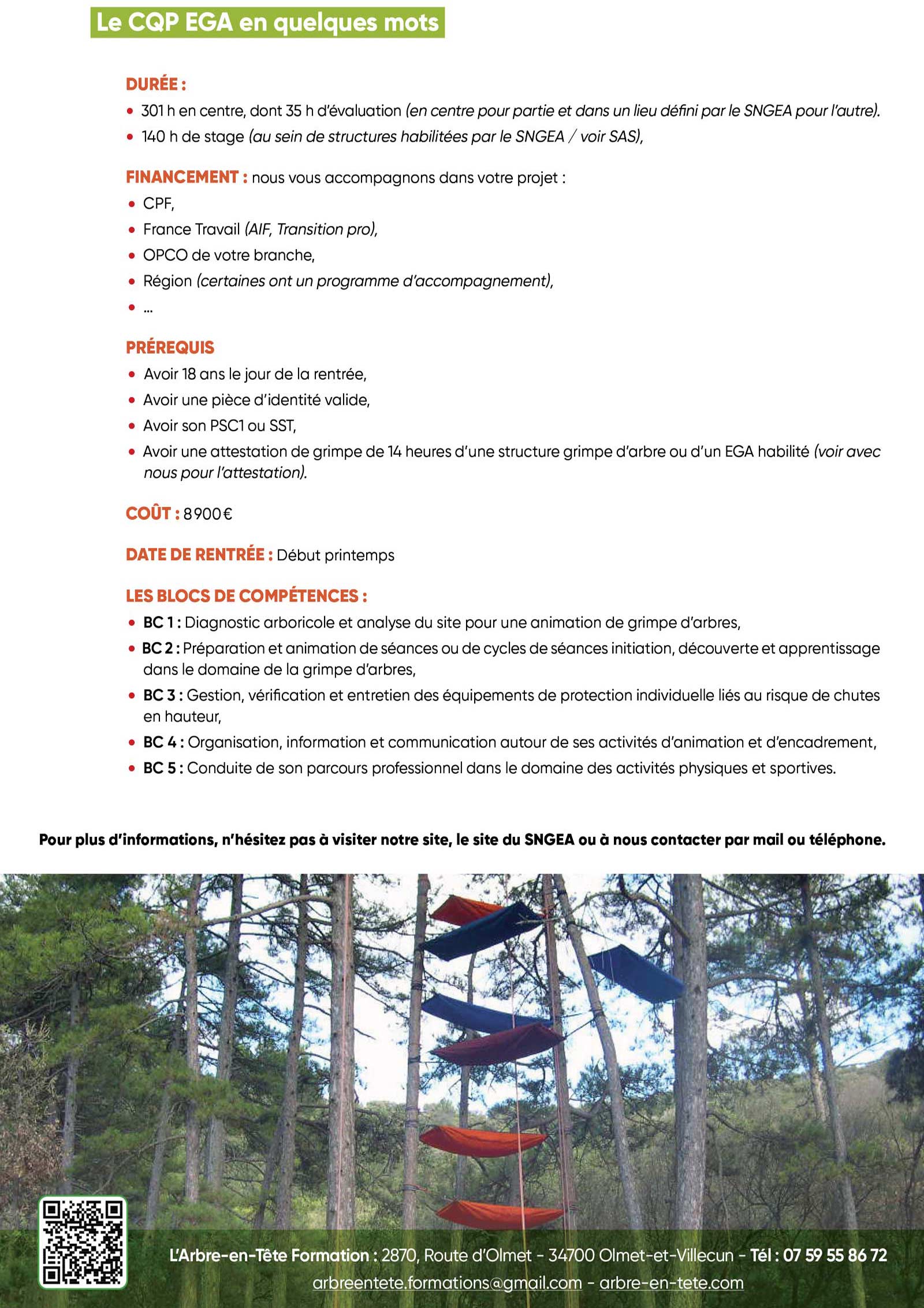 L'Arbre En Tete - Formations-CQP-EGA